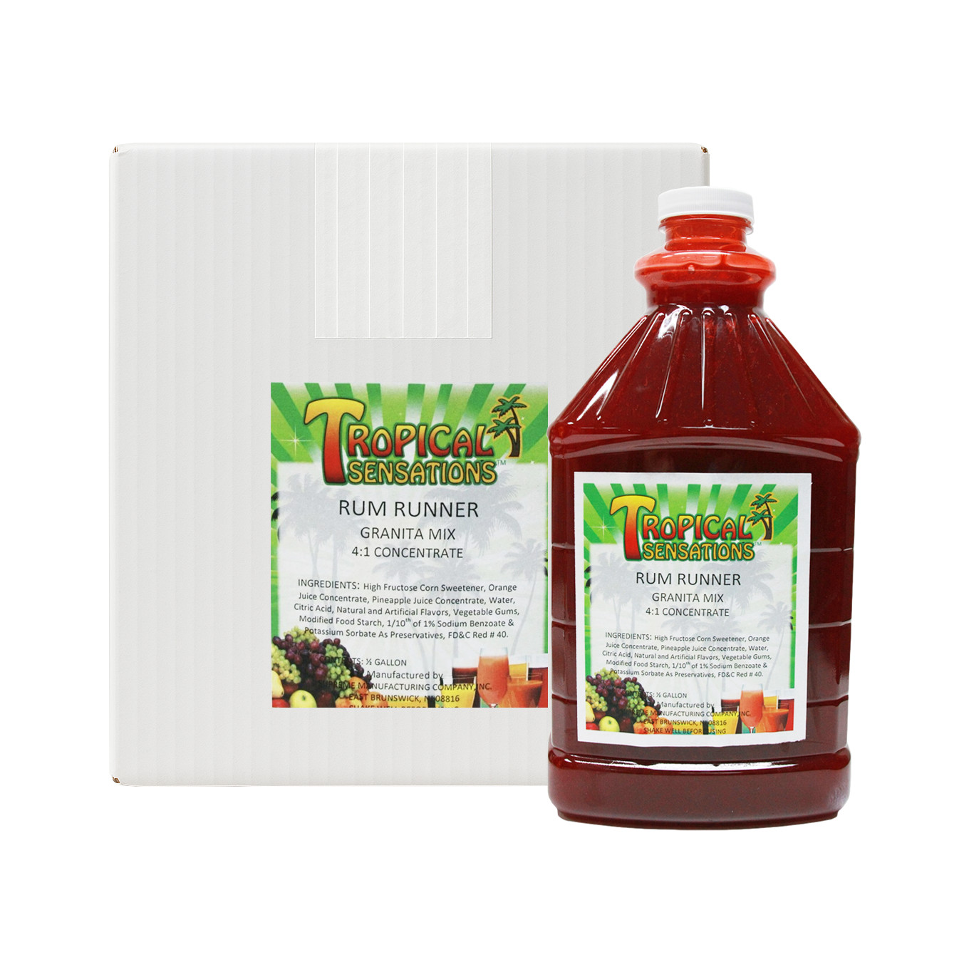 Frozen drink  Tropical Sensations Rum Runner Grantia Mix 6 bottles 4 plus one
