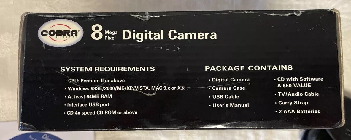Cobra 8 Mega Pixel Digital Camera DC-8000 New Open Box