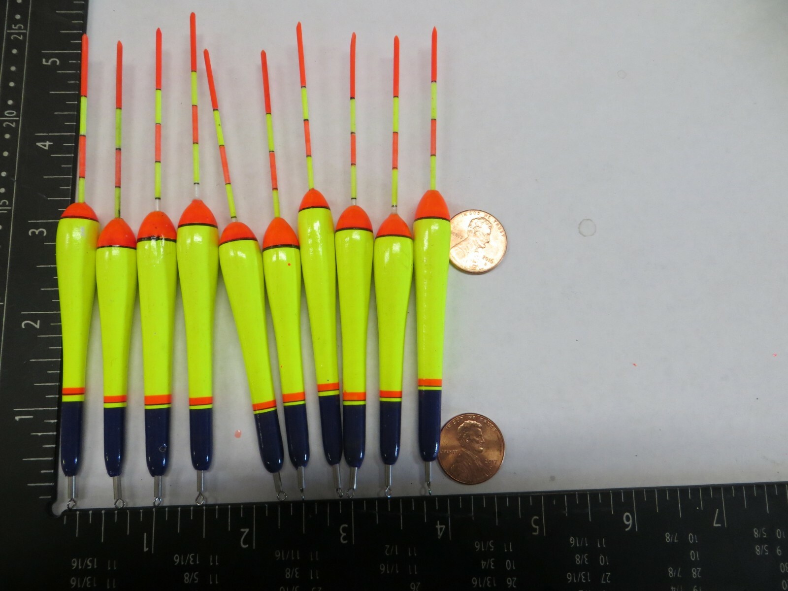 10 NEW WOOD SLIP FLOATS / BOBBERS PANFISH  ICE FISHING NO FREEZE UP ON LINE B234