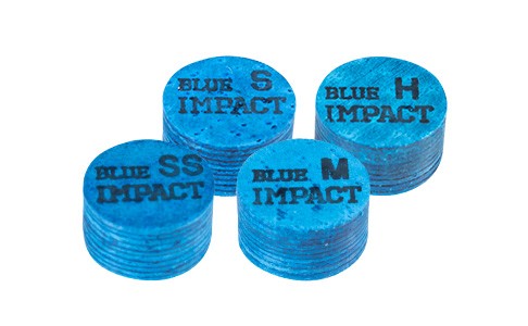 Navigator Snooker Blue Impact Pool Cue Stick Tip dist by McDermott Cues - Soft