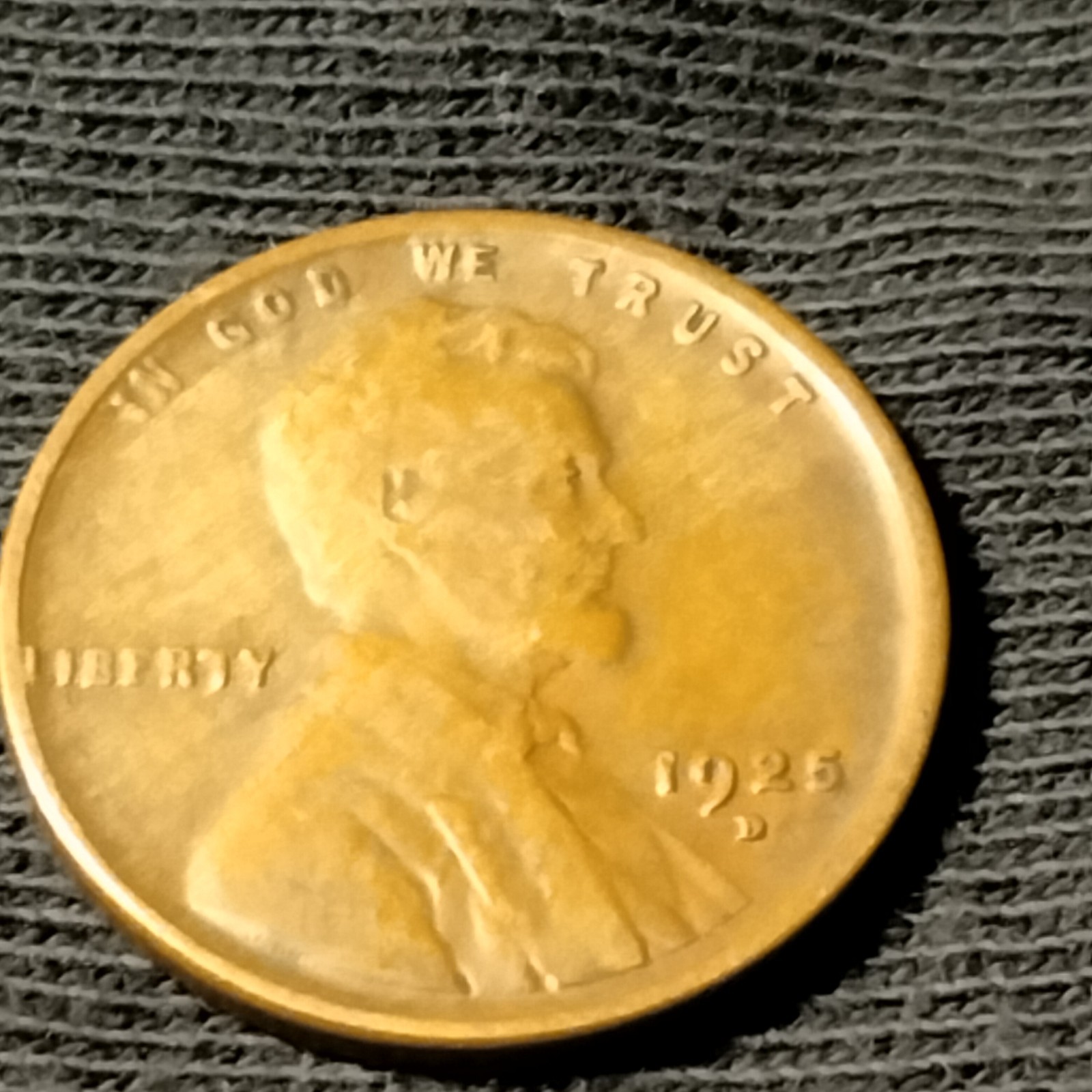 1925 D Lincoln Wheat Cent Improper Alloy Mix