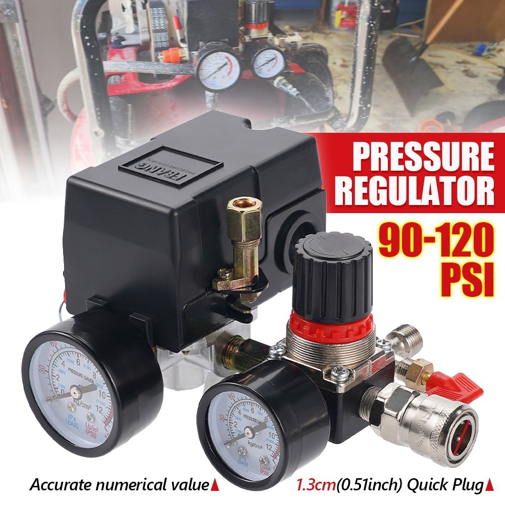 Air Compressor Pressure Switch 90–120PSI Controller for Fast Pressure Reduction