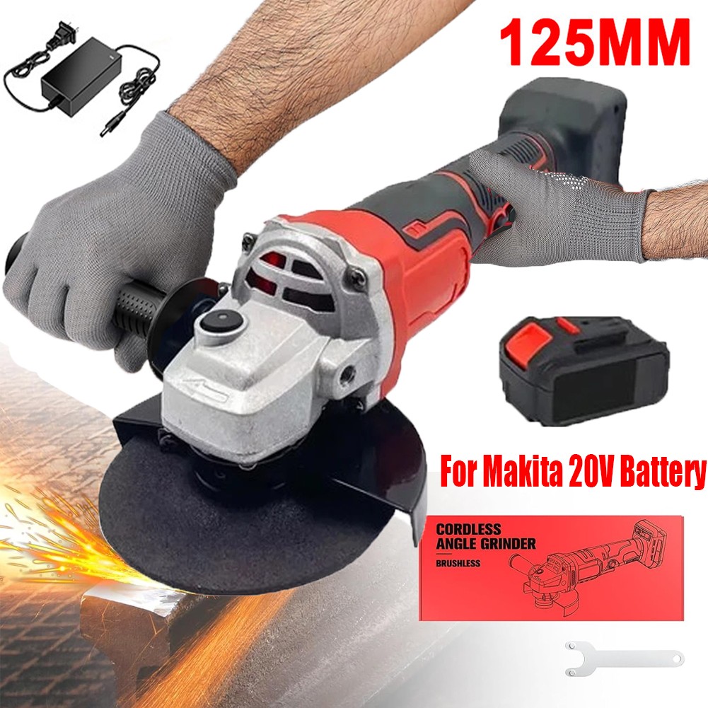 Cordless 4-1/2" Angle Grinder for Makita Battery Brushless 11000RPM with Battery