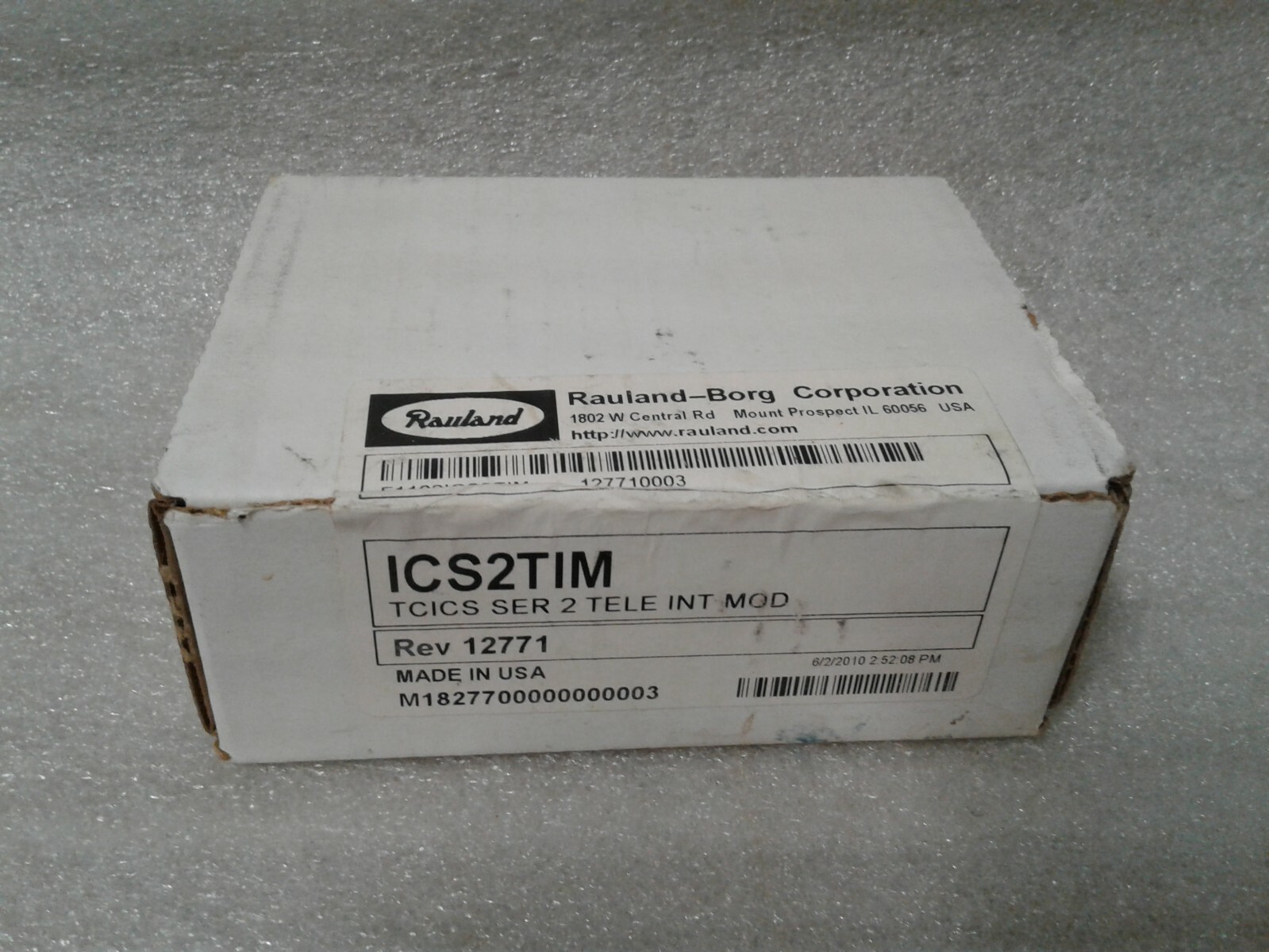 Rauland-Borg ICS2TIM  TCICS Ser 2 Tele Int Mod Rev 12771 - Factory Sealed Box