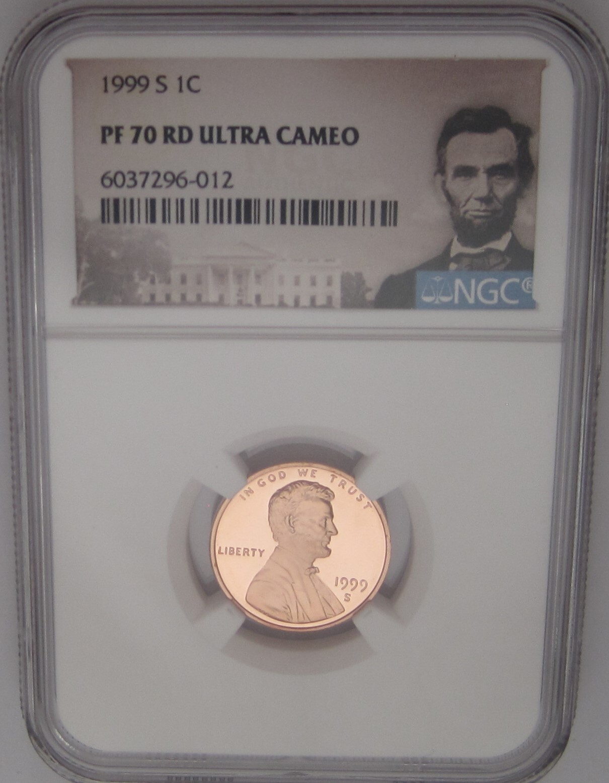 1999-S Lincoln Memorial Cent NGC PF70 RED ULTRA CAMEO - Perfect GEM GRADED PROOF