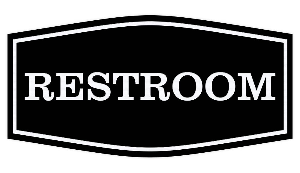 Fancy Restroom Sign