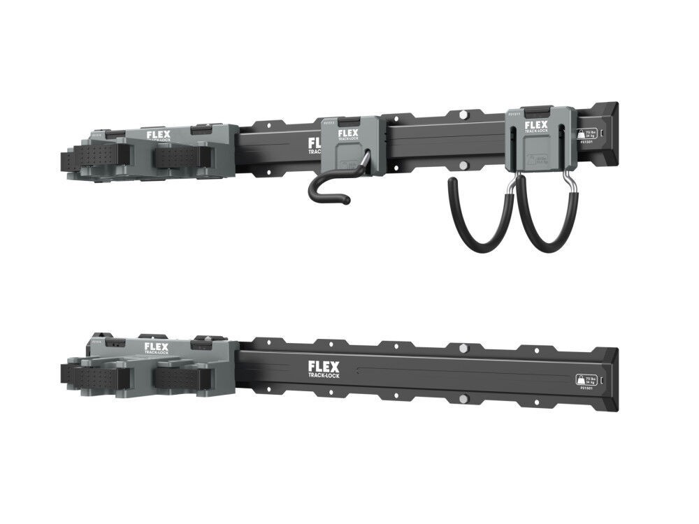 FLEX TRACK LOCK Landscaping Tool Wall Storage Set 6 Pieces