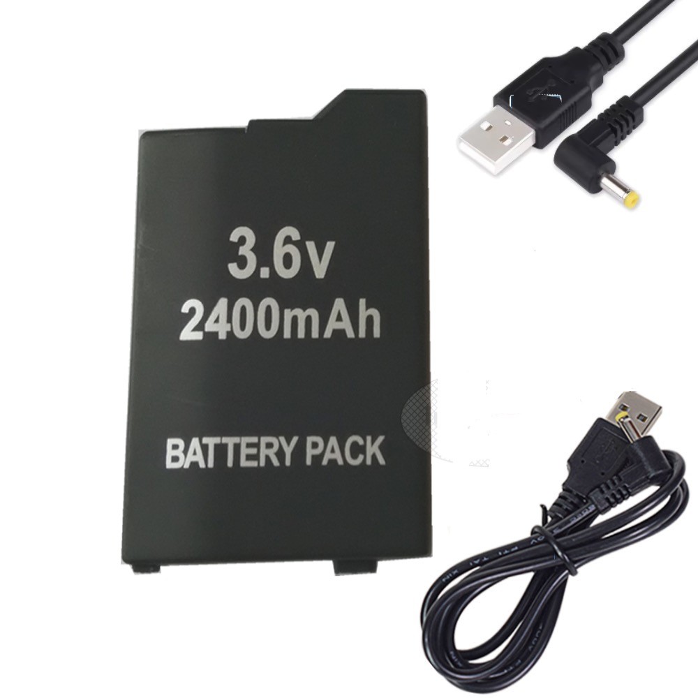PSP-S110 2400 mAh Li-Ion Battery +Charge Power cord for Sony PSP-2000 PSP-3000