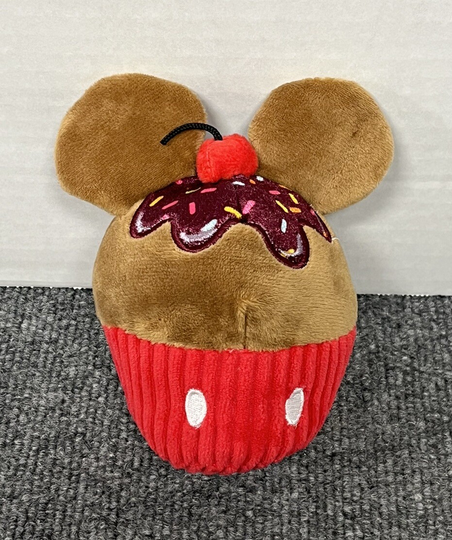 Disney Mickey Ears Cupcake 6" Plush Crinkle Dog Toy