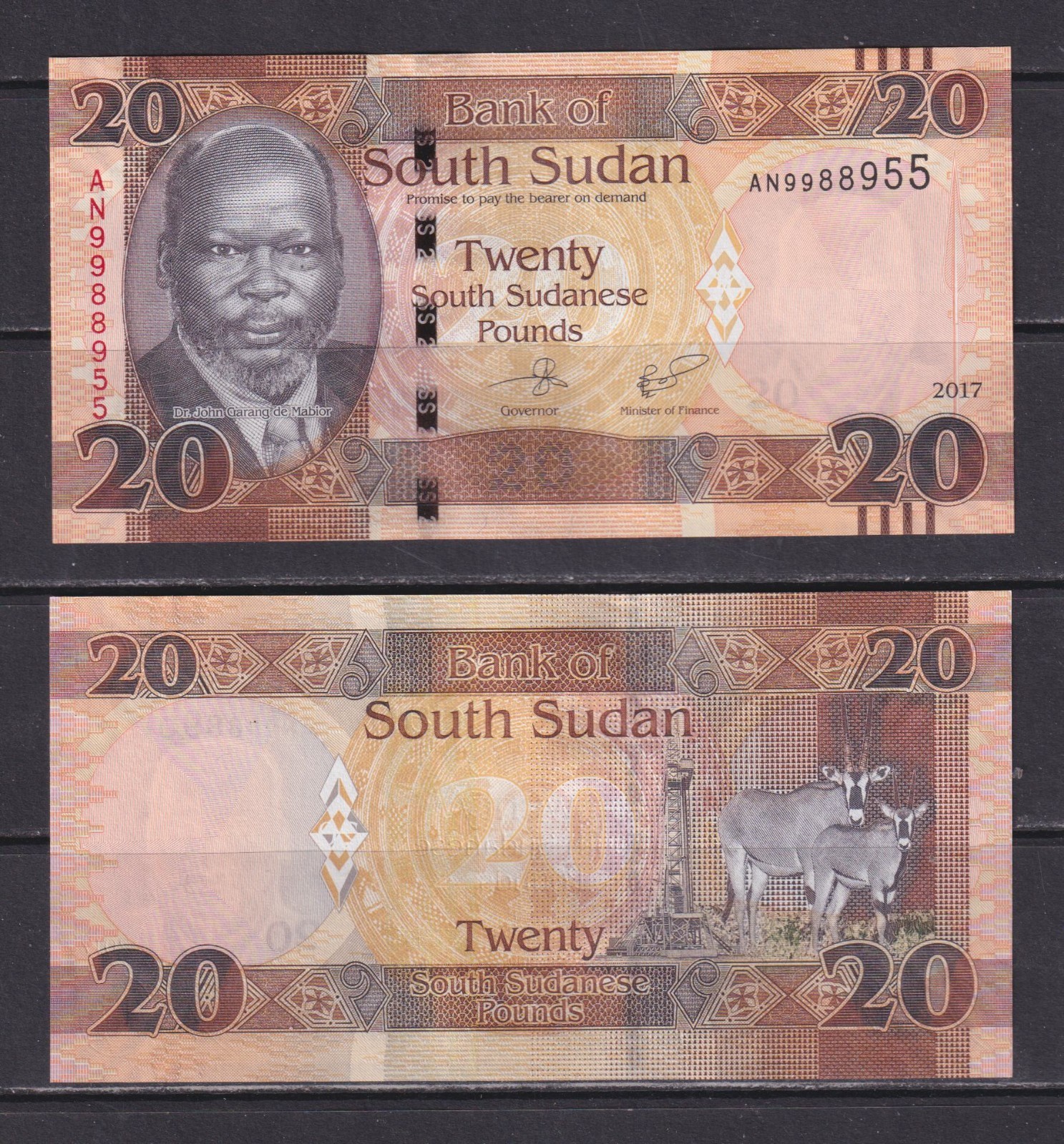 SOUTH SUDAN - 2017 20 Pounds UNC