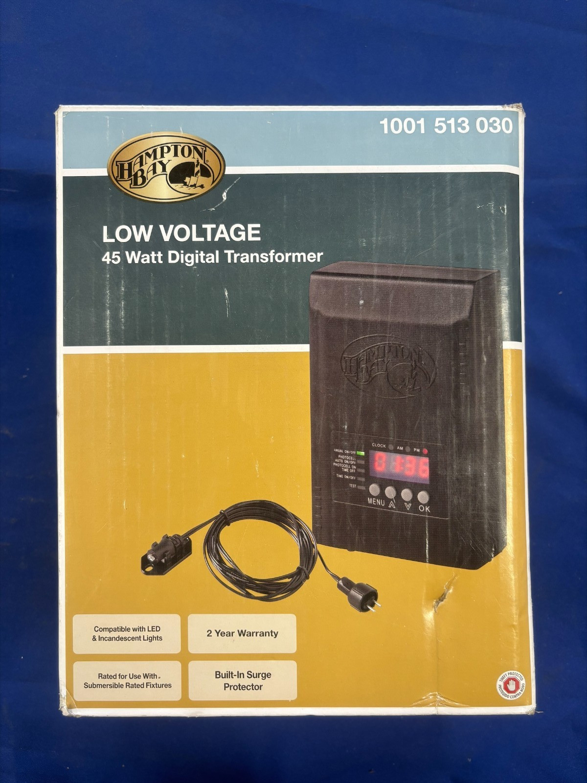 Hampton Bay Low Voltage 45 Watt Digital Transformer 1001 513 030