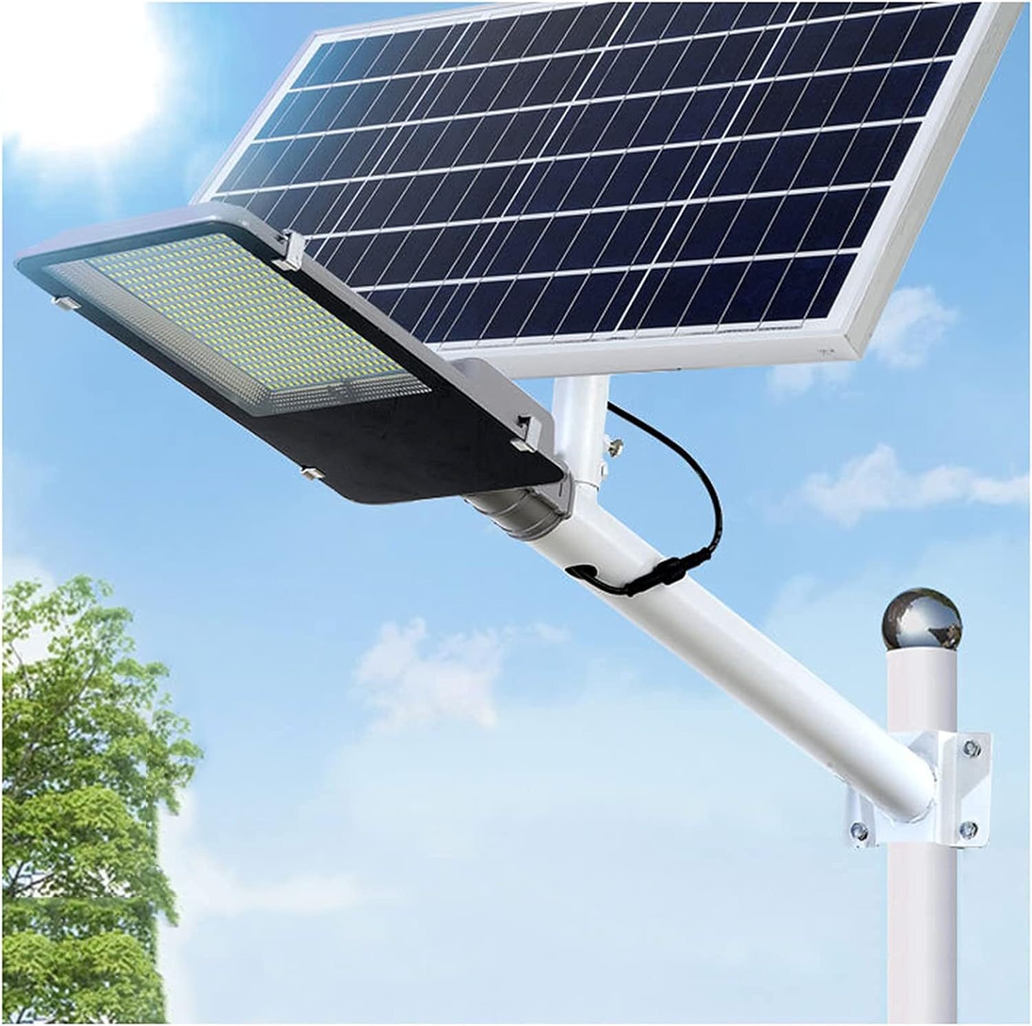 2024 NEW 10000000LM 2kW Commercial Solar Street Light LED IP67 Dusk-Dawn Road