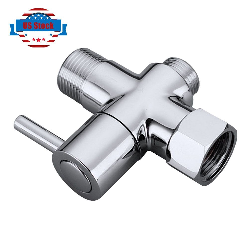 T-adapter Valve 3-Way Brass For Toilet Bidet Shower Head Diverter 7/8"/ 1/2"