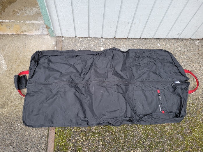 Vintage Members Only Garment Bag Hanging Suit Carryon Black Folding
