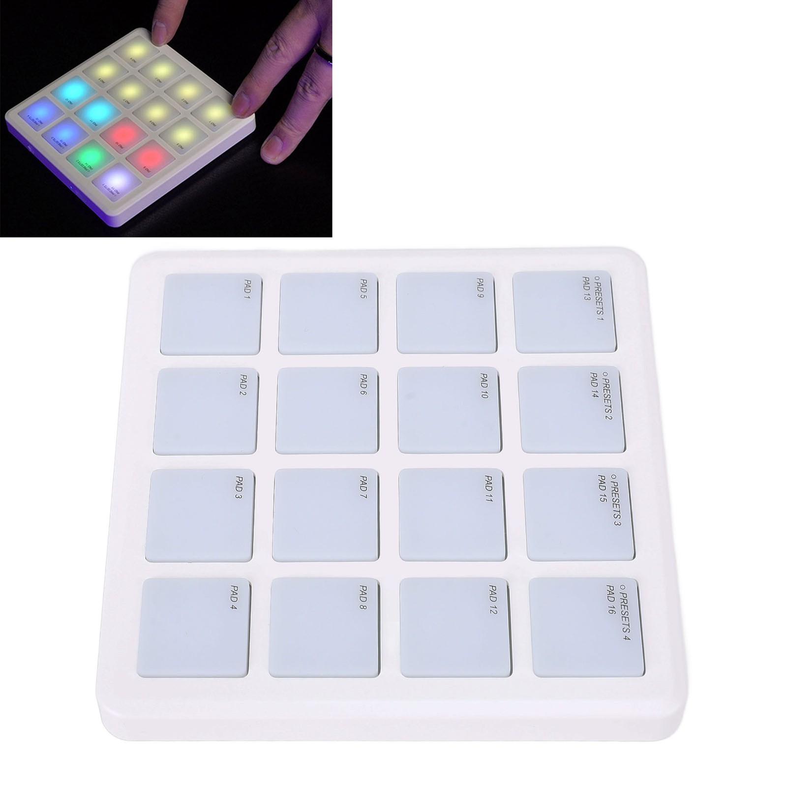 Wireless MIDI Controller Pad RGB Backlight Portable USB C MIDI Controller S NPSZ