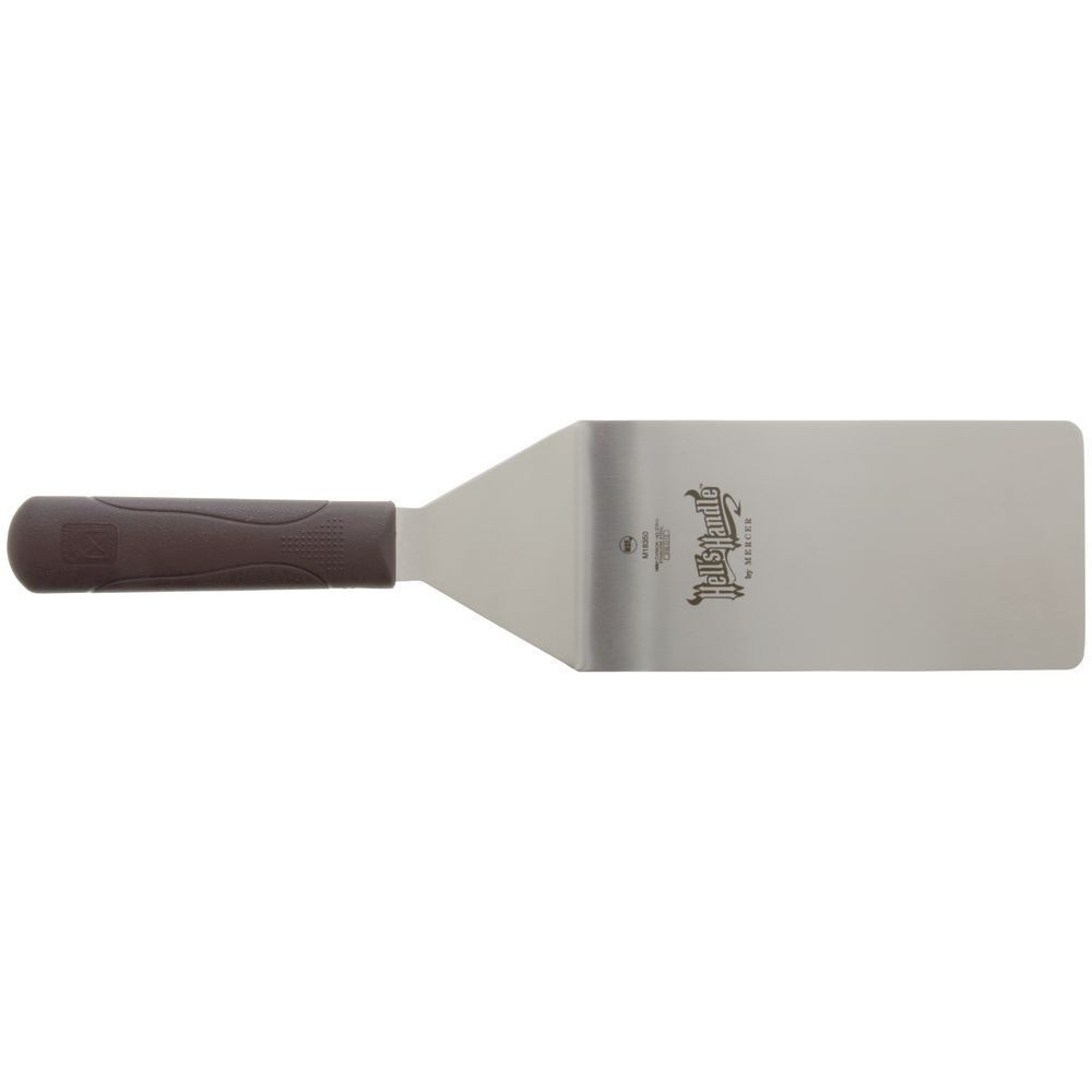 Turner Handle Heavy-Duty Spatula with Dark Brown Handle 8x4