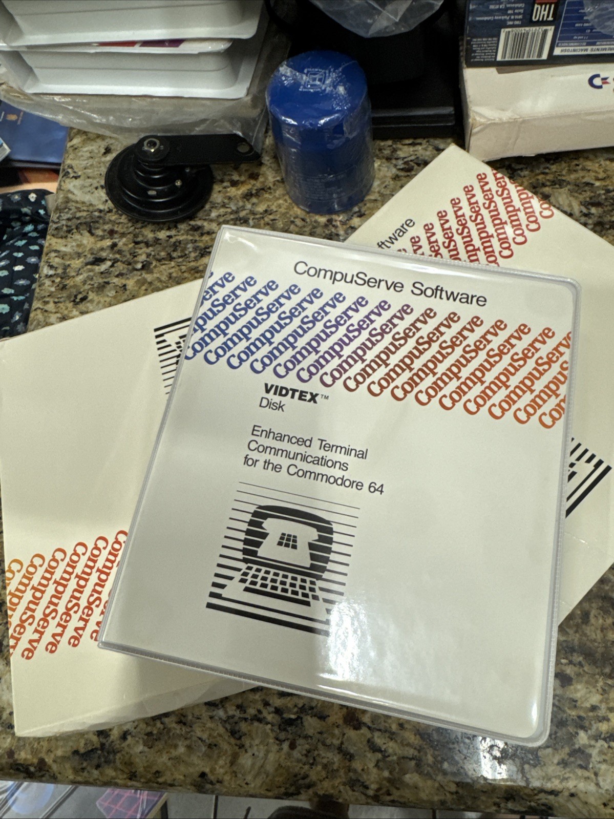 1983 Commodore 64 CompuServe VIDTEX Enhanced Terminal Communications Software