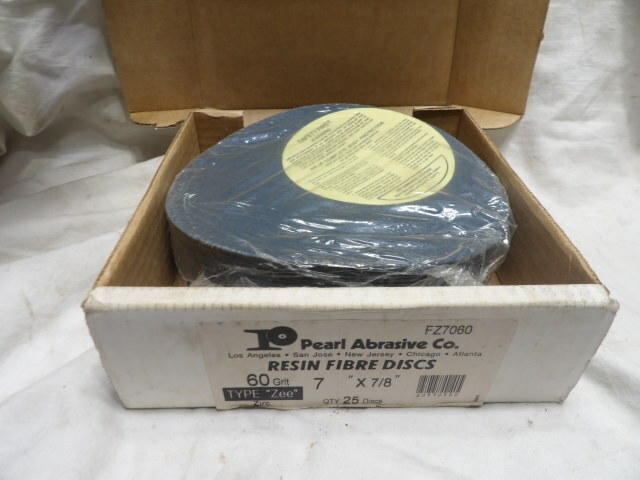 Pearl 7" X 7/8" Resin Fibre Disc  60 Grit (25 Pcs.)