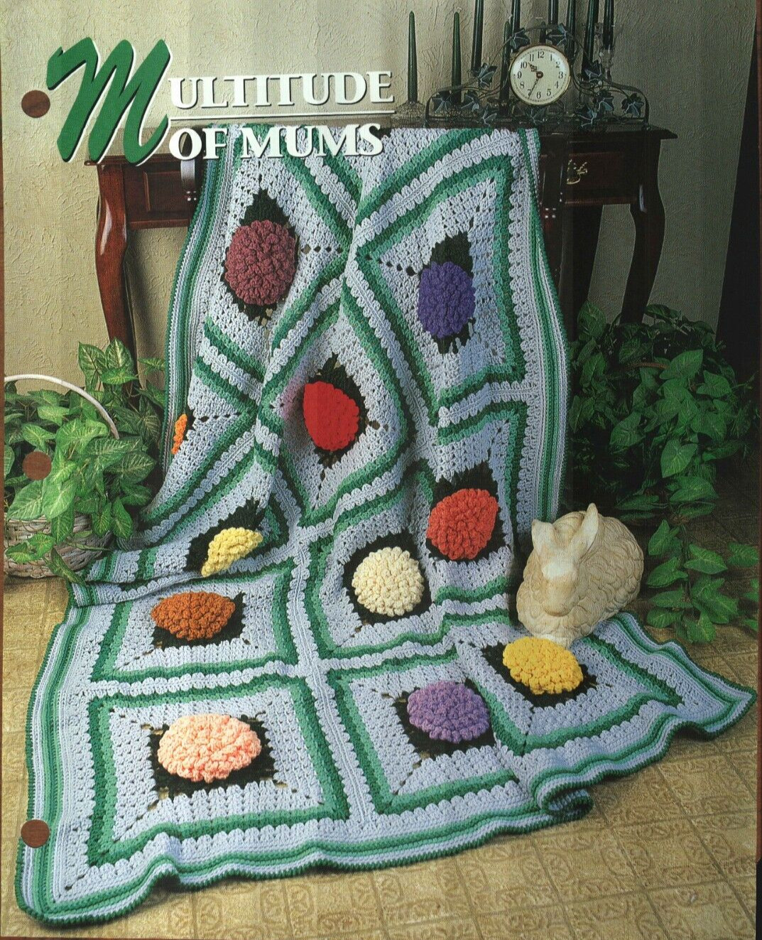 NEW MULTITUDE OF MUMS ANNIE'S CROCHET QUILT & AFGHAN CLUB PATTERN INSTRUCTIONS