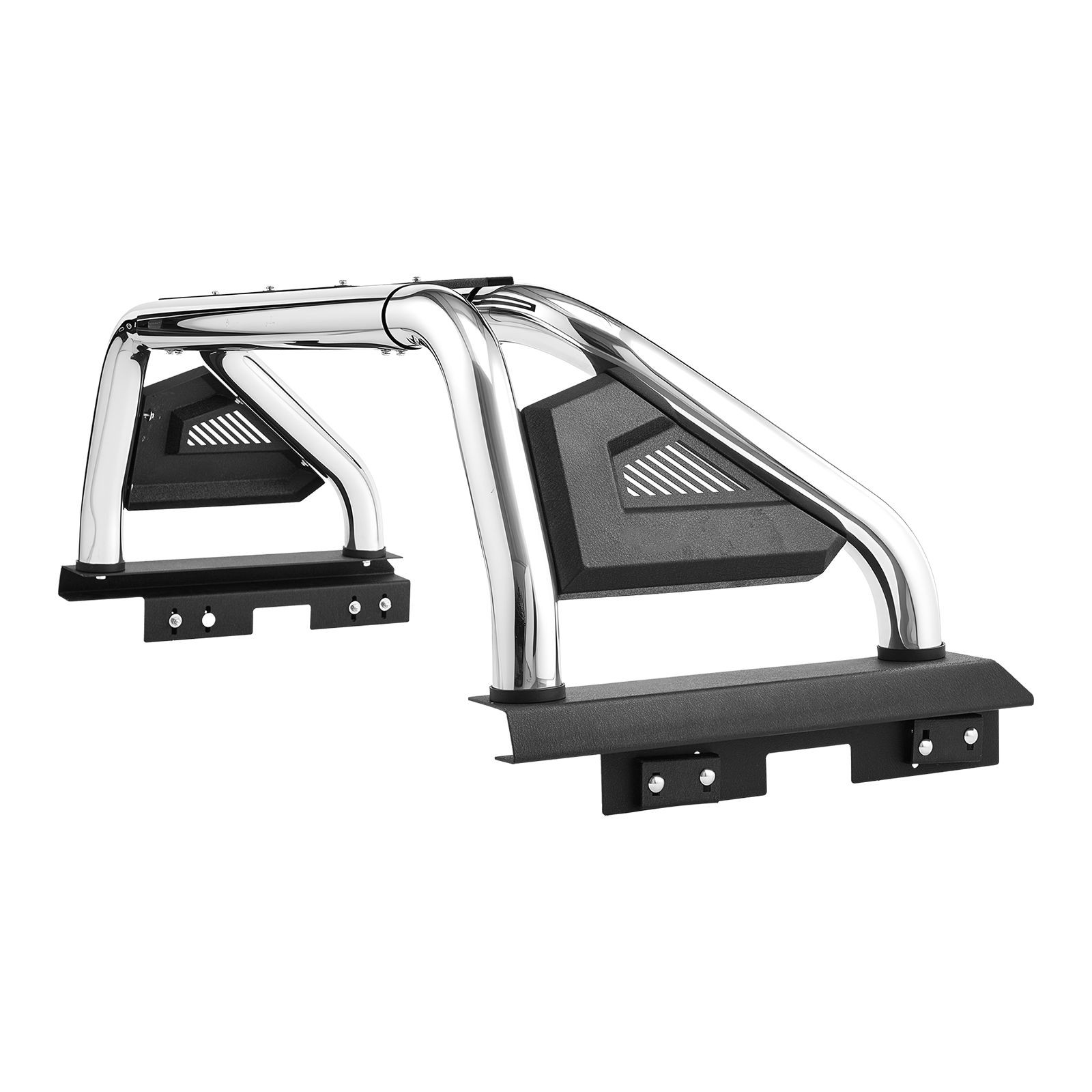 Universal Adjustable Truck Bed Roll Bar with LED Brake Light, Stainless Steel