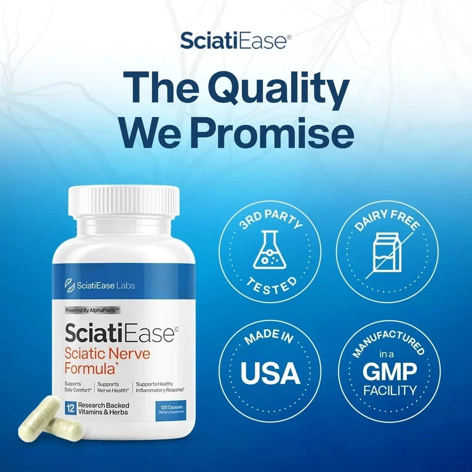Alpha SciatiEase Sciatic Nerve Health Support Supplement Brand New