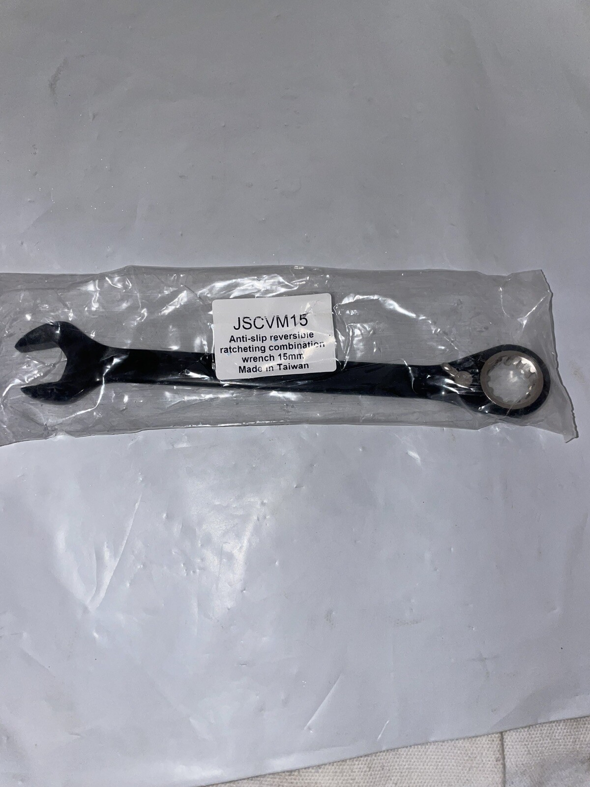 Proto JSCVM15 15mm Spline Drive Reversible Ratcheting Combination Wrench, Black