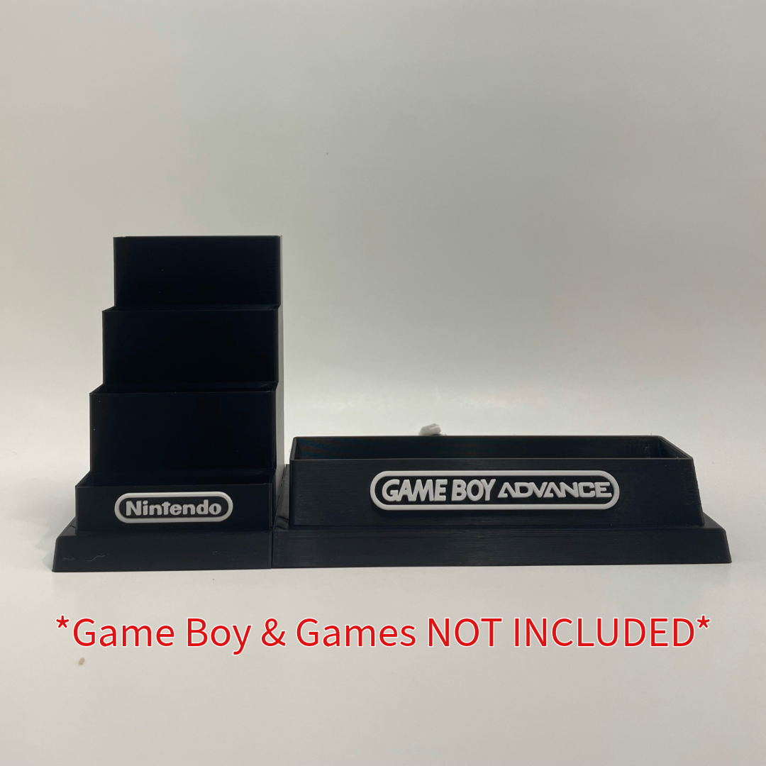 Gameboy Advance & 8 Game's in Cases Display - DISPLAY ONLY (Customize Colors)