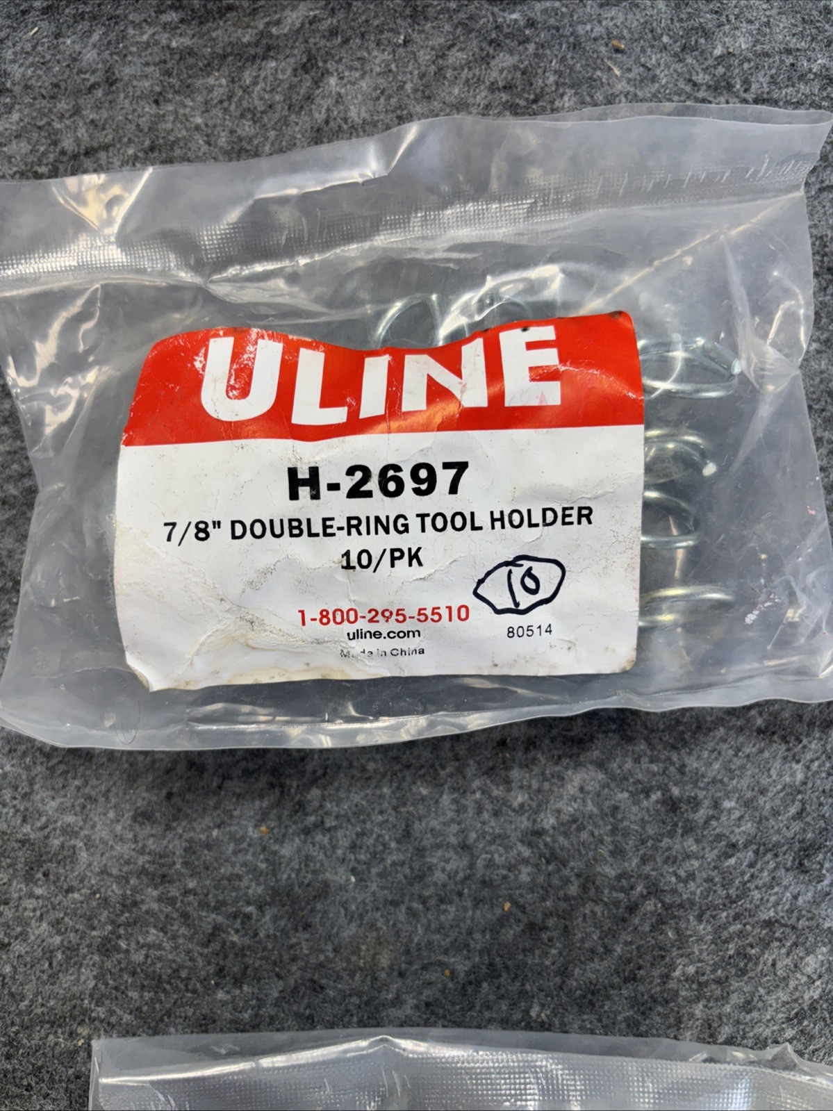 Uline Peg Board Hangers, Various Sizes & Qty