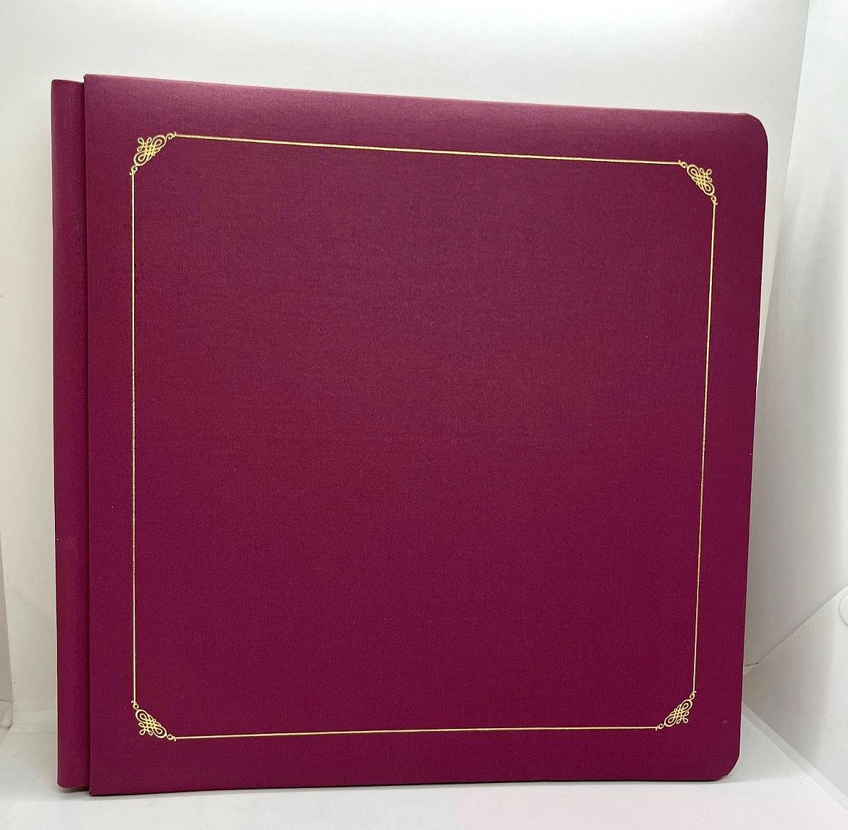 Creative Memories - Original 12 x 12 Album - Mauve with Gold Scroll and Pages