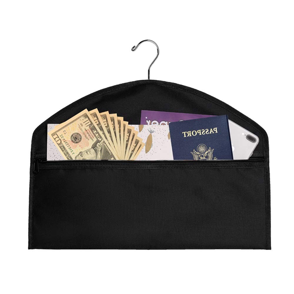 Hidden Pocket Safe Hanger Diversion Security Pouch for Closet Valuables 2 Pack