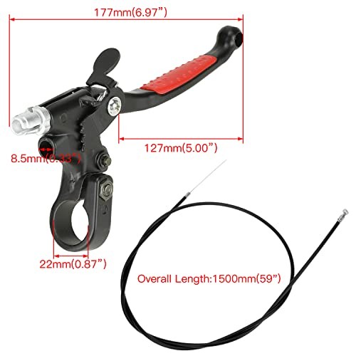 Motorized Bike Clutch Lever Handle Cable Spring Kit for 49cc 50cc 66cc 80cc