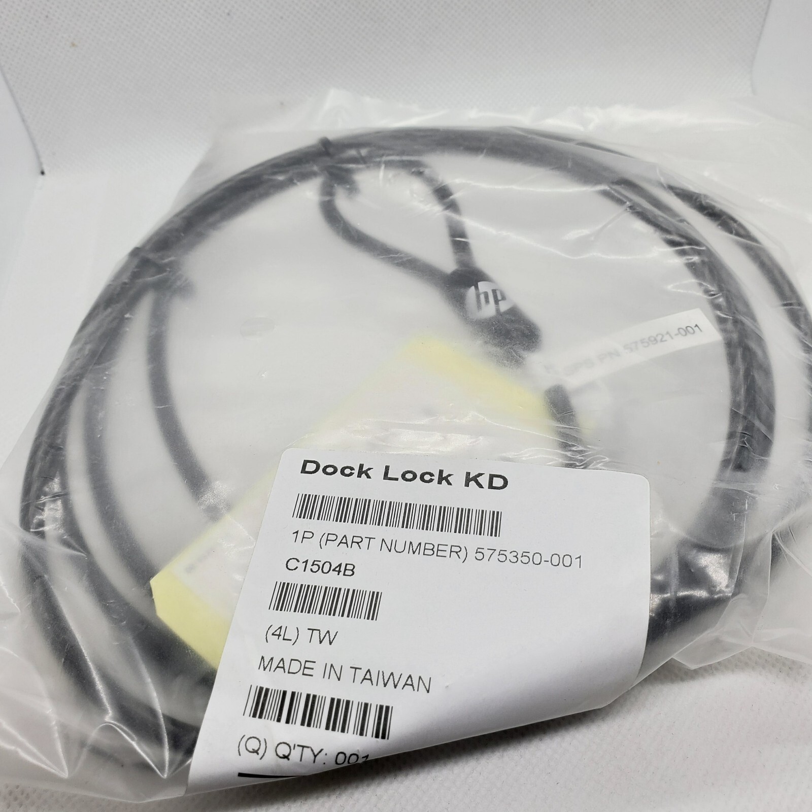 Factory Sealed HP SPS-575921-001 Laptop Docking Station Security Cable Lock Dock