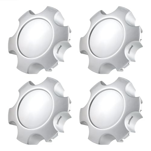 4 PCS Wheel Center Hub Caps Compatible with 6 Lugs Tundra 17" 5 Twin Spoke