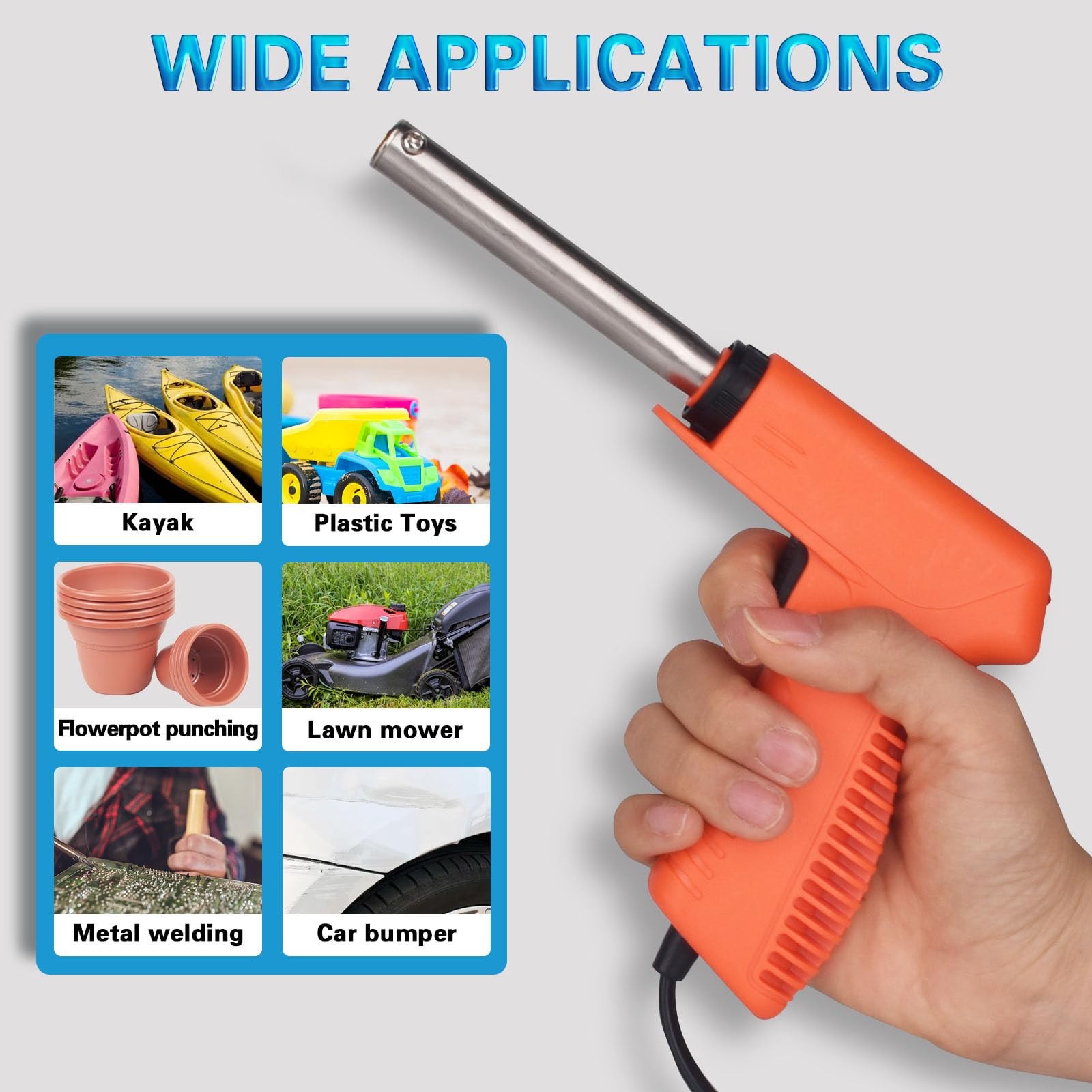120W Plastic Welder, 5 Tips 3 in 1 Plastic Welding Kit Plastic Repair Kit 106pcs