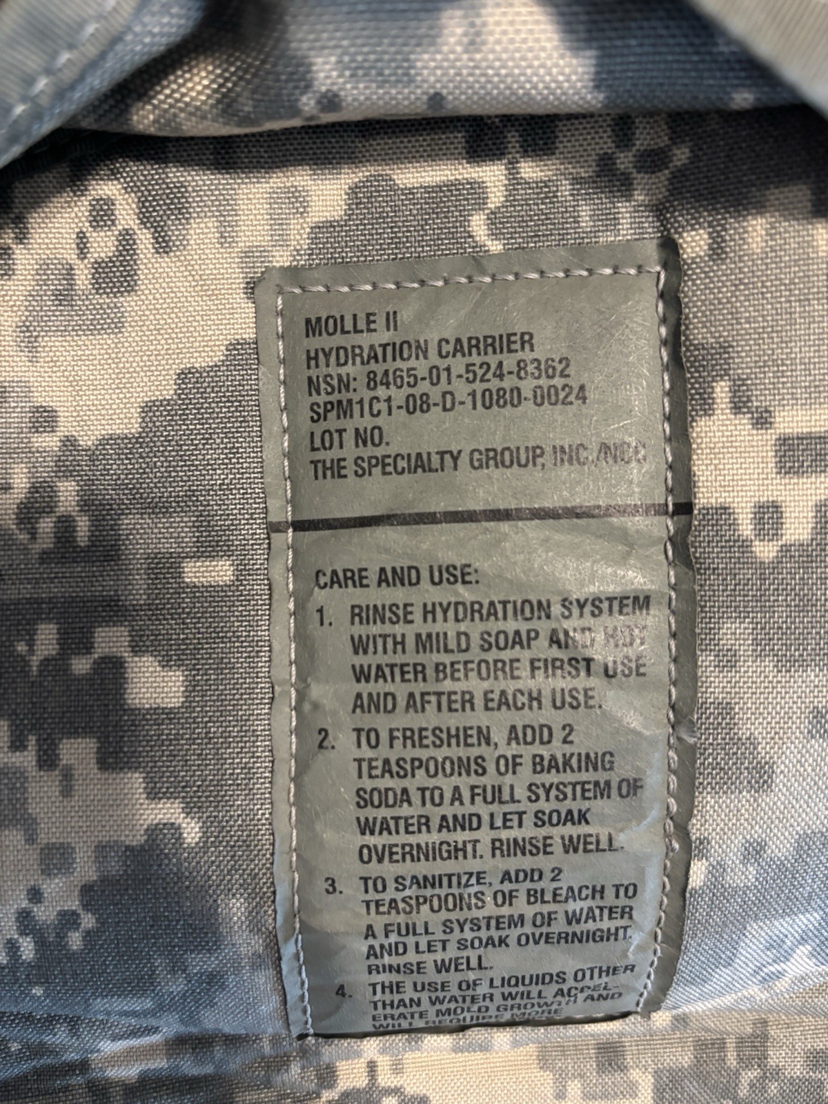 ACU Hydration Carrier No Bladder