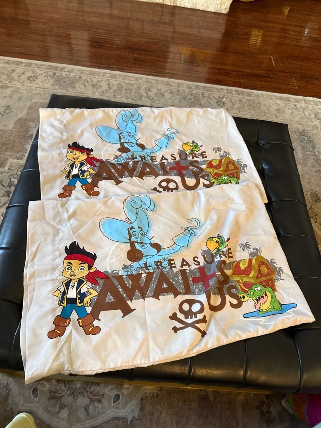 Set of 2 Disney Jake and the Neverland Pirates 'Treasure Awaits Us' Pillowcases