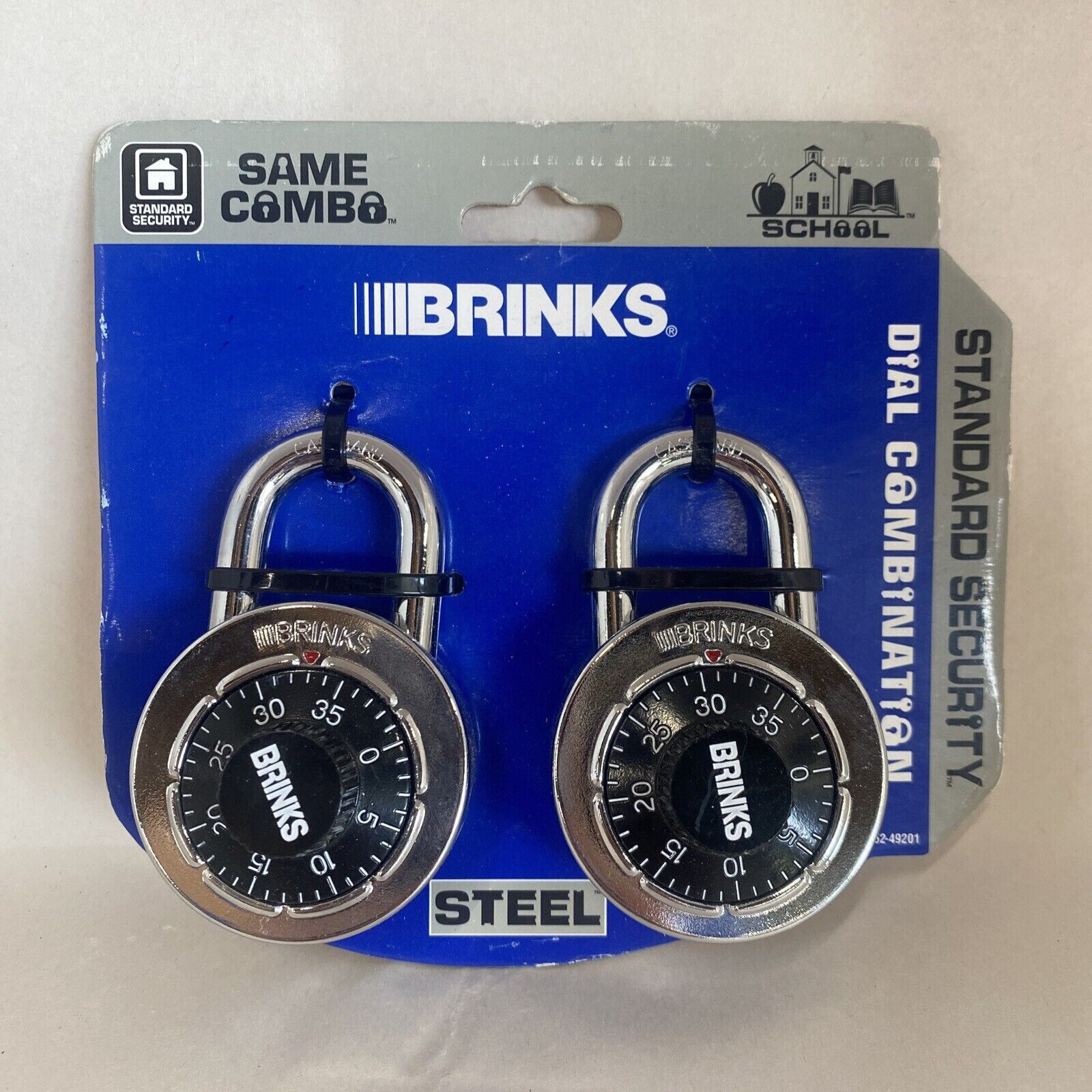 Brinks Combination Lock (2 pack) Black 152-49201 School Gym Locker