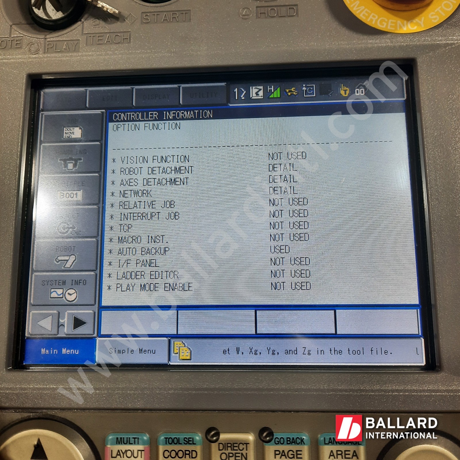 YASKAWA Motoman MH180-A00 Robot System w/ DX200 Controller - S88E08-1-3