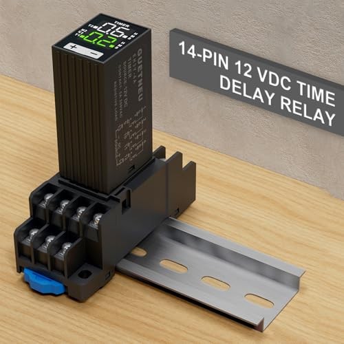 LCD Digital Display Relay, Dual Time Control Delayer With Plug-in 14-Pin 12 VDC