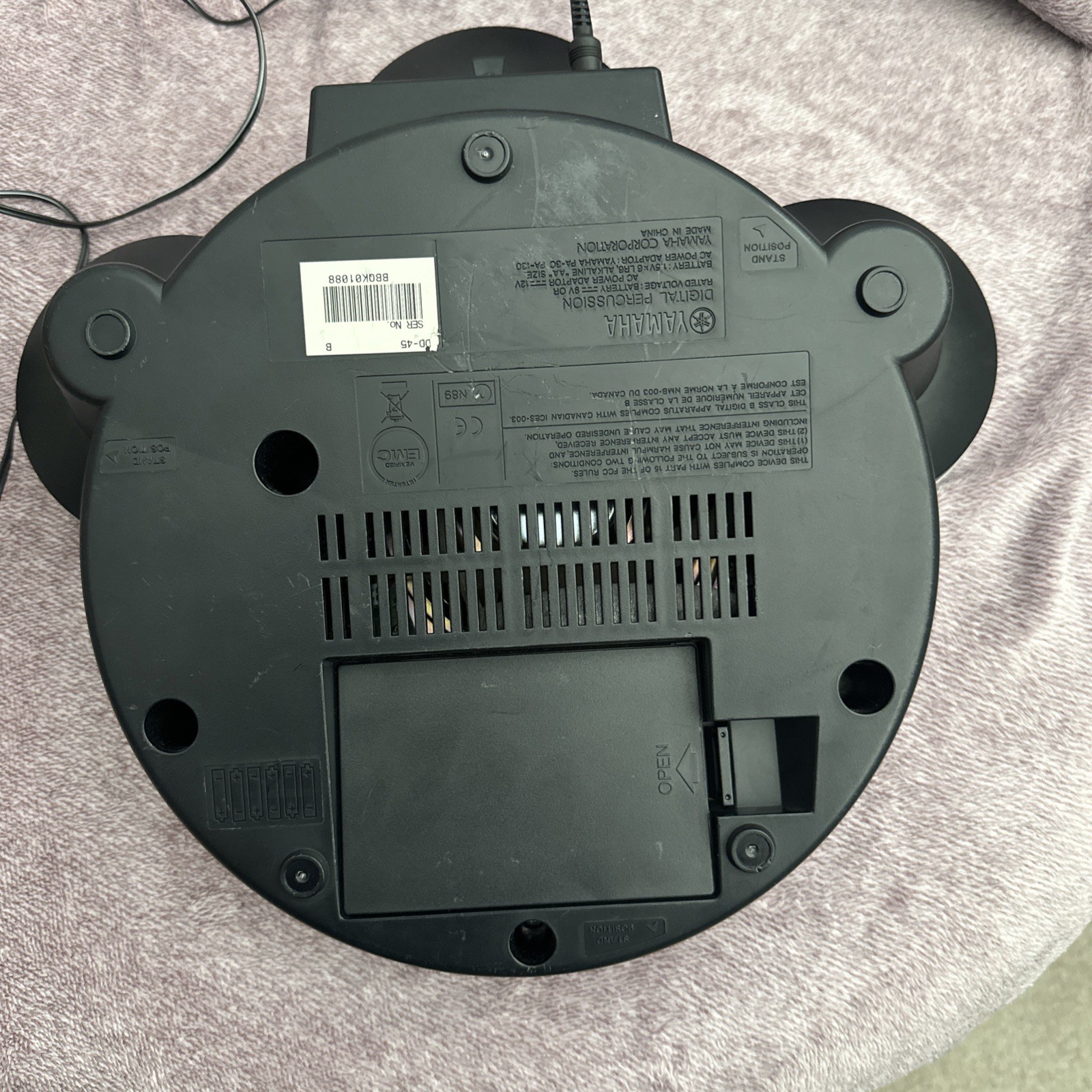 Yamaha DD-45 Electronic Drum Machine with Power Cable tested working