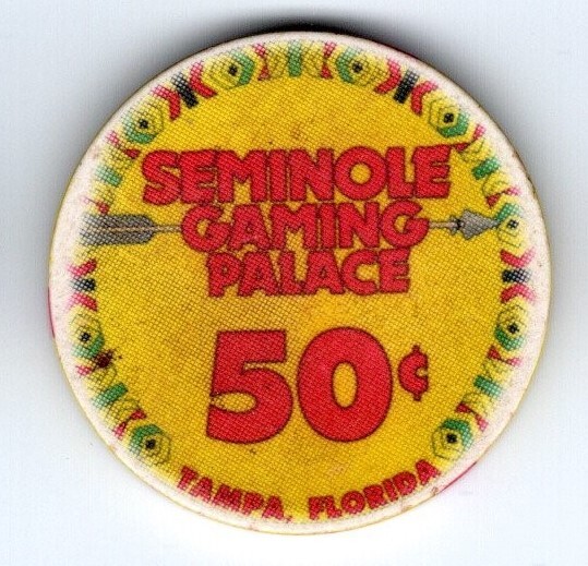Vintage Casino Chip - 50c, Seminole Gaming Palace, Tampa, FL