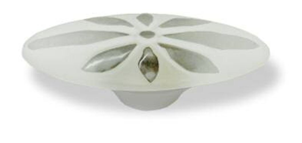 (As-Is) 3-3/4" Betsy Fields Flower Pull Clear with Satin Nickel
