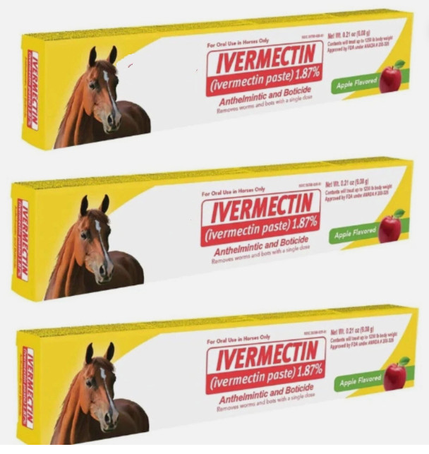 3 Pack In Box Paste Horse Dewormer Apple Flavor wormer EXP 10/2027