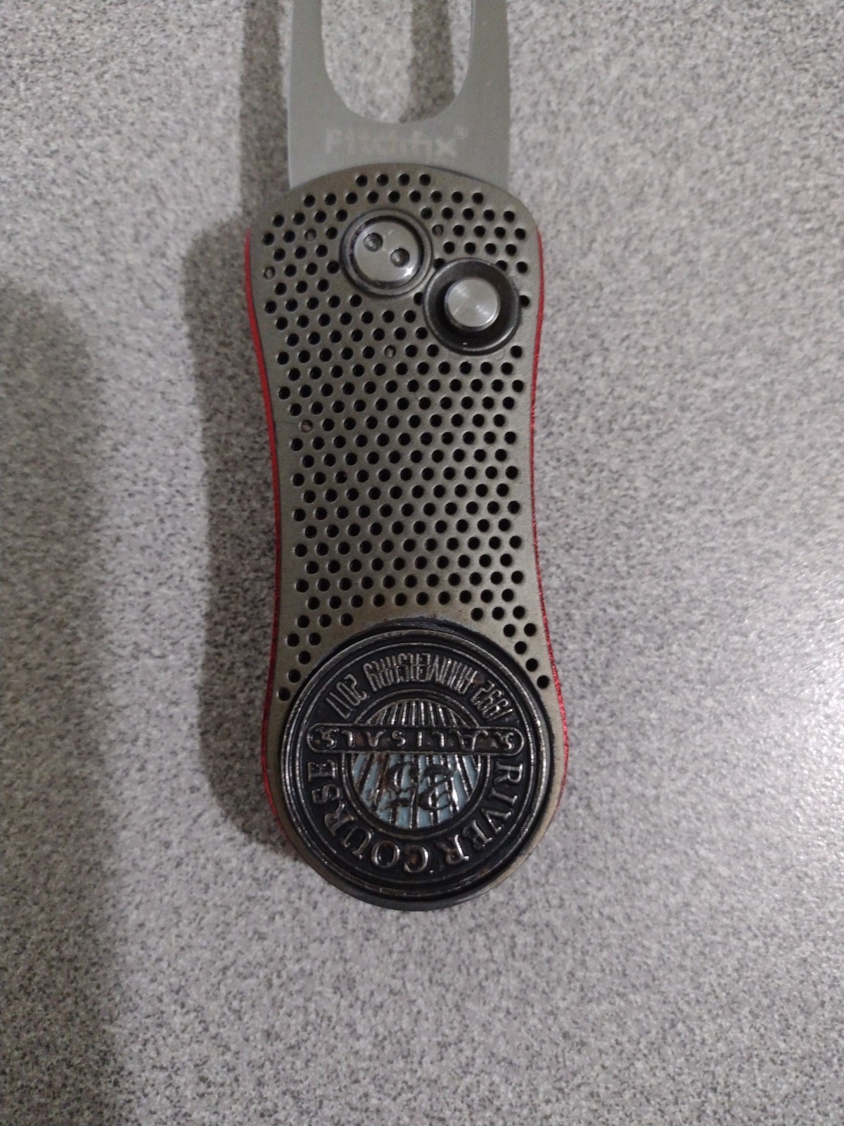 Pitchfix Switchblade Divot Tool with Ball Marker River Course 25th Anniversary