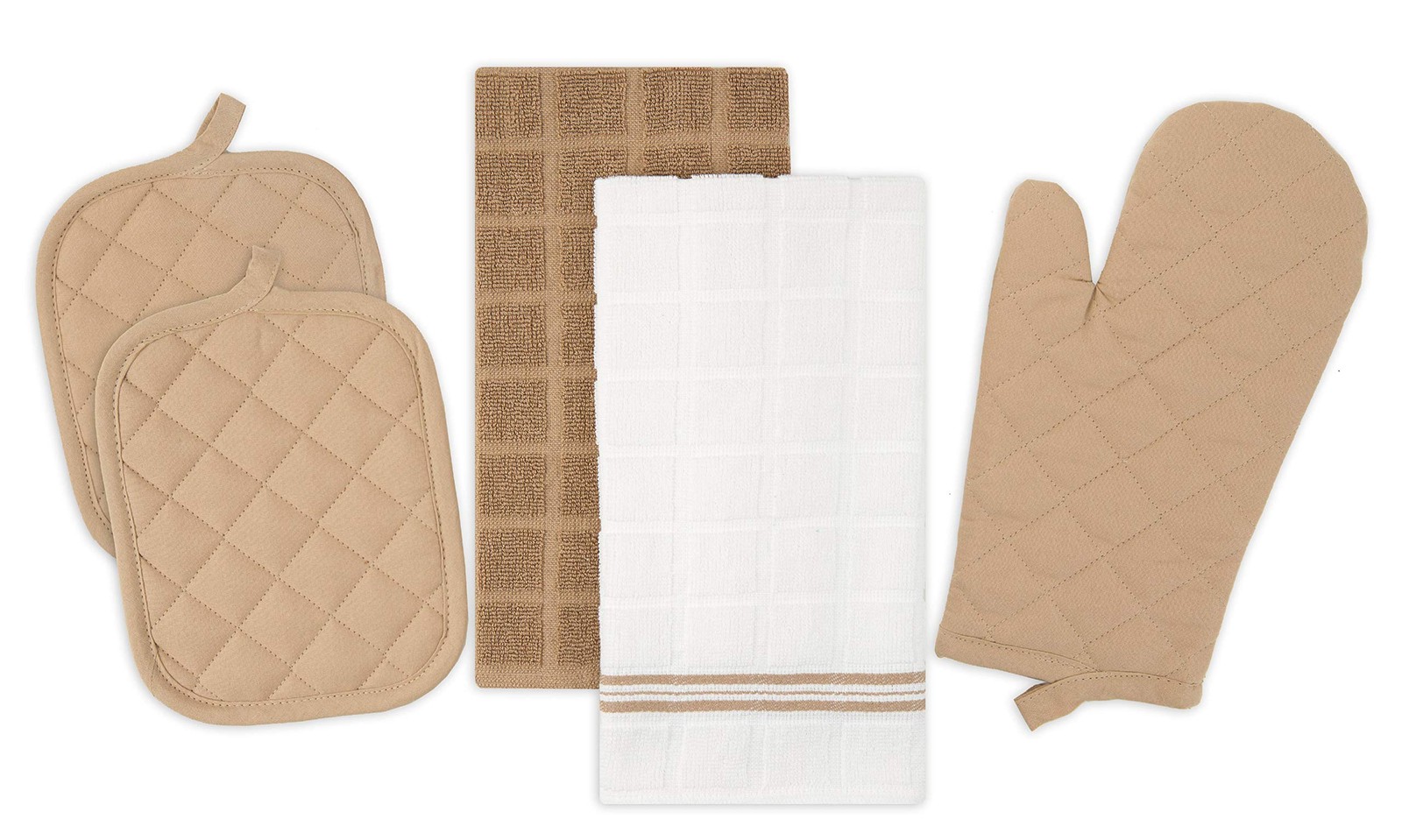 5 piece kitchen towel set (Brown Stone)
