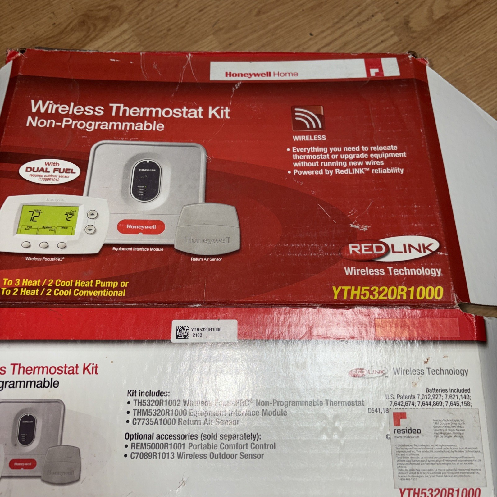 Honeywell YTH5320R1000 RedLINK Wireless Thermostat Kit