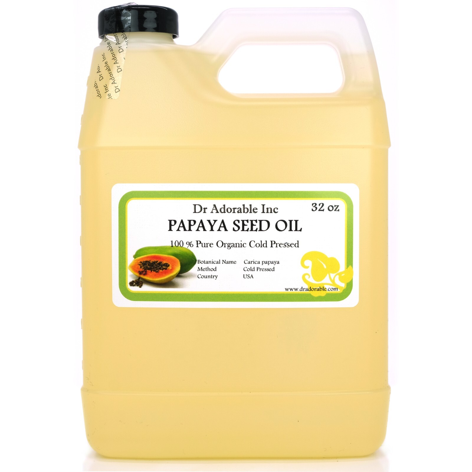 Organic Papaya Seed Oil  100% Pure Cold Pressed 2 oz up to Gallon Free Shipping