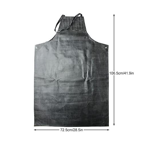 Waterproof Apron Rubber,42" Adjustable Extra Long Industrial Work Apron for