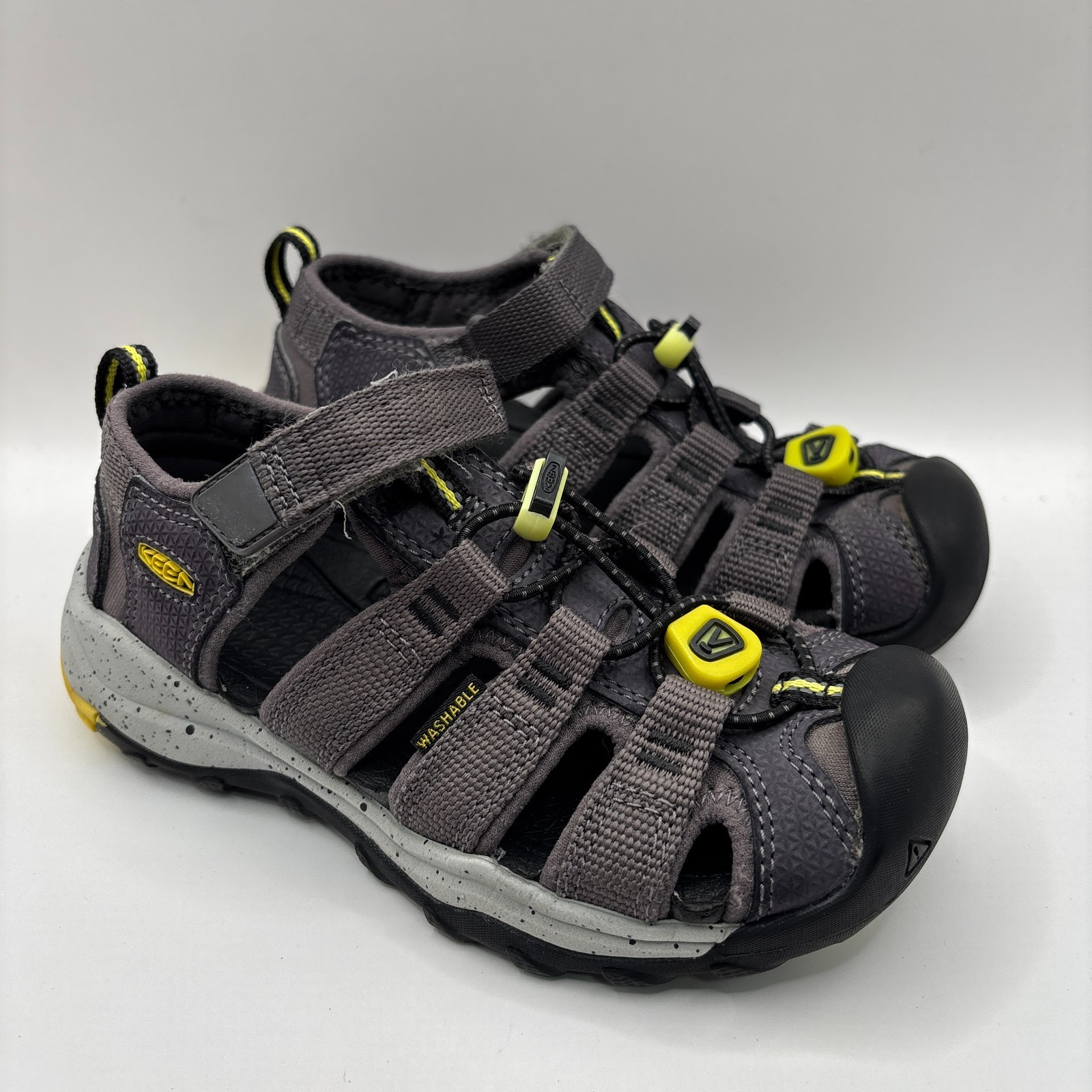 KEEN Youth US 11 Newport Neo H2 Sandals Gray Rabbit/Evening Primrose 1025102