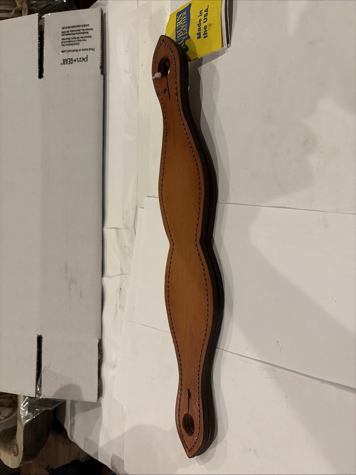 Auburn Leather Slobber Strap Pair New